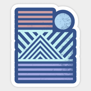 Retro sun stripes Sticker